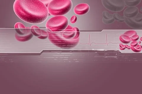 Blood cell in professional background Stock Illustration