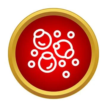 Blood cells circulating in a red human vessel Stock Illustration