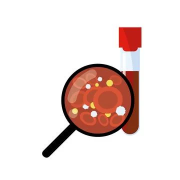 Blood cells. Composition of blood. platelets, red and white blood cells. Illustrazione stock