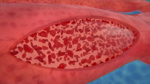 Blood Cells Flow Video stock 87790203