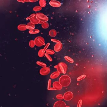 Blood Cells Flow Stock Illustration