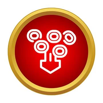 Blood cells flowing down for donation concept Stock Illustration