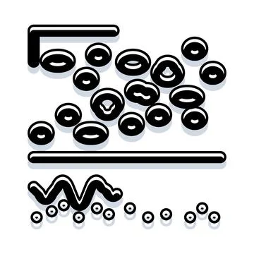 Blood cells moving inside a human body vessel Stock Illustration
