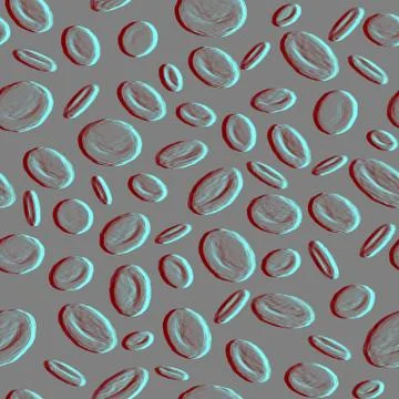 A blood cells seamless pattern. 3d illustration Stock Illustration