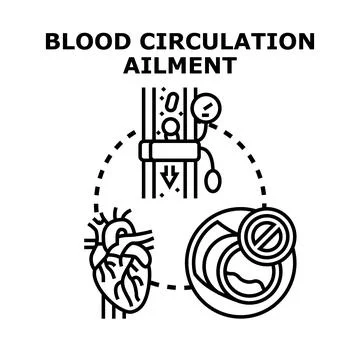 Blood circulation ailment concept vector illustration Stock Illustration