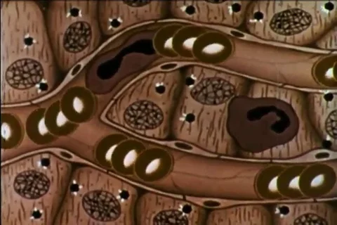 Blood clots allow for wounds to close and heal 1960s Stock Footage 99793384