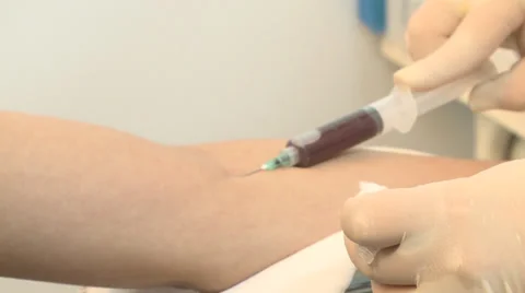 Blood collection for testing Video stock 39264471