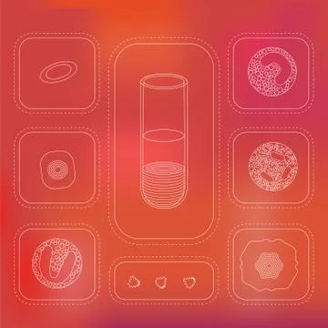 Blood count test Illustrazione stock