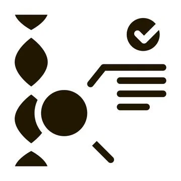 Blood dna test icon Vector Glyph Illustration Ilustración de archivo