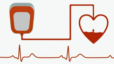 Blood donation 3d animation Video stock 303593175