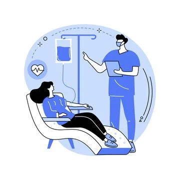 Blood donation abstract concept vector illustration. Stock Illustration