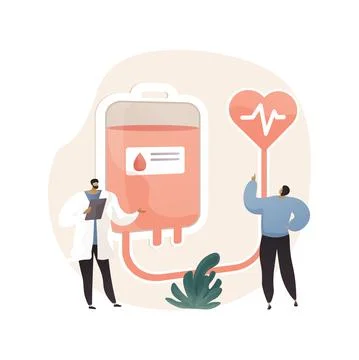 Blood donation abstract concept vector illustration. Stock Illustration