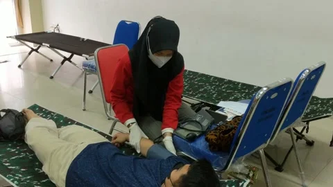 Blood donation activities Stock Footage 233669279