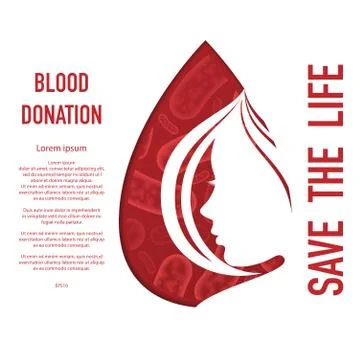 Blood donation background Stock Illustration
