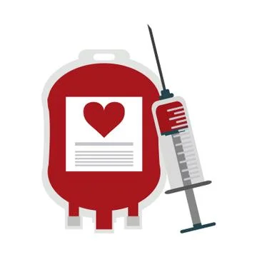 Blood donation campaign elements 스톡 일러스트