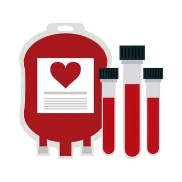 Blood donation campaign elements Stock Illustration