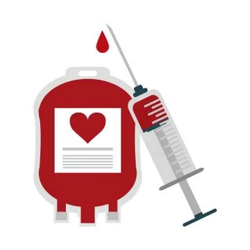 Blood donation campaign elements Stock Illustration
