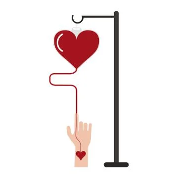 Blood donation campaign elements Illustrazione stock