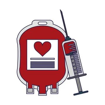Blood donation campaign elements Stock Illustration