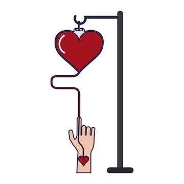 Blood donation campaign elements Stock Illustration
