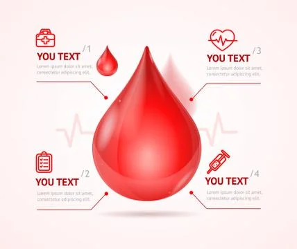 Blood Donation Concept. Vector Stock Illustration