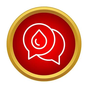 Blood donation information chat bubble icon concept Stock Illustration