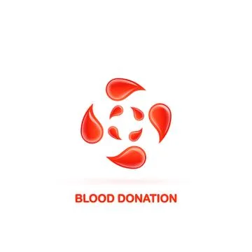 Blood donation logo Stock Illustration