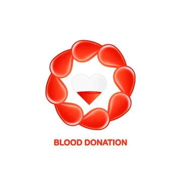 Blood donation logo Stock Illustration