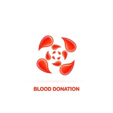 Blood donation logo Stock Illustration