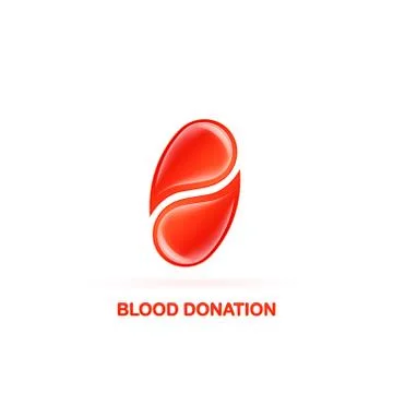 Blood donation logo Stock Illustration