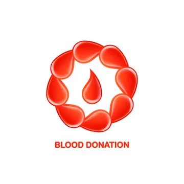 Blood donation logo Stock Illustration