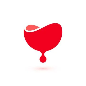 Blood donation logo template Illustrazione stock