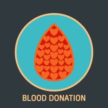Blood donation logo vector Stock Illustration