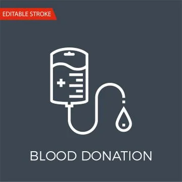 Blood Donation Vector Icon Stock Illustration