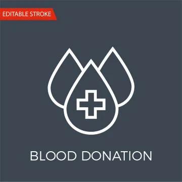 Blood Donation Vector Icon Stock Illustration