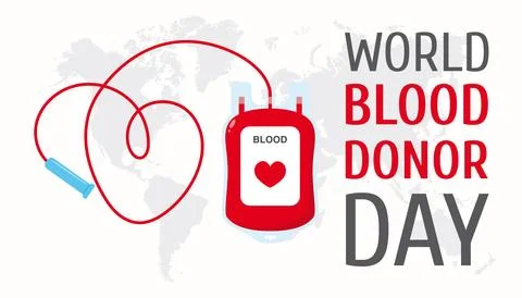 Blood Donor Day vector poster Stock Illustration