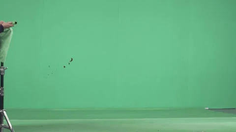 Blood Drip Burst Atmospheric Layer On Green Screen Video stock 340197706