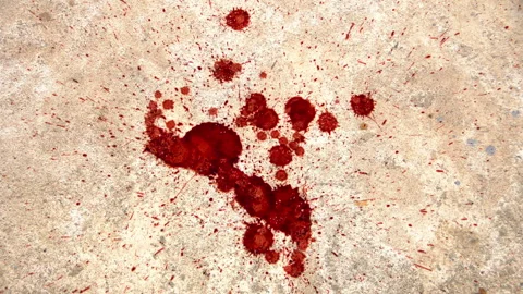 Blood dripped on the floor Stock Footage 320752041