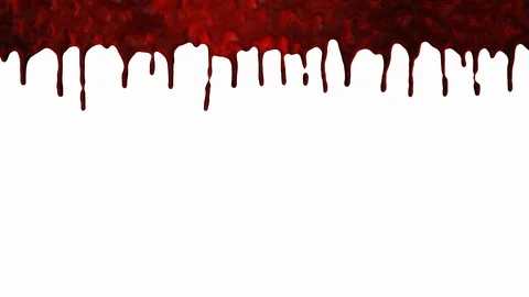 Blood dripping down transition on white Vídeo Stock 118451016