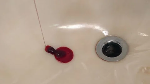 Blood dripping into sink Video stock 8362965