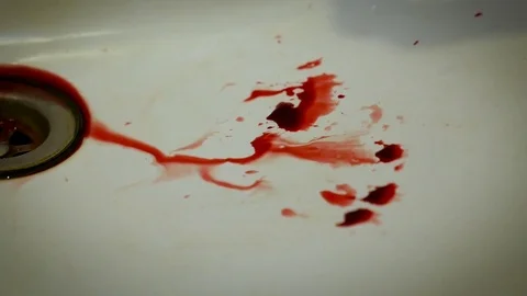 Blood dripping sink in Stock Footage 72856979