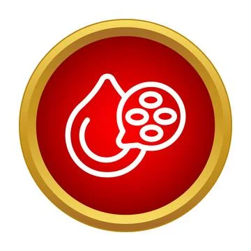 Blood drop and cell analysis medical icon Stock Illustration