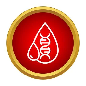 Blood drop with dna helix structure outline Illustrazione stock