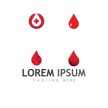 Blood drop donor vector icon Stock Illustration