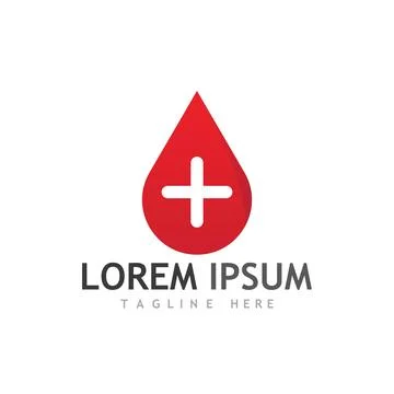 Blood drop donor vector icon Stock Illustration