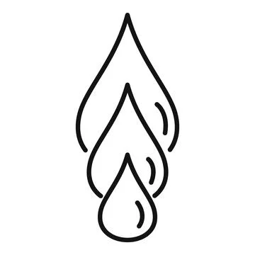 Blood drop forming from three smaller blood drops icon vector illustration Stock Illustration