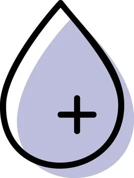 Blood drop icon for medical testing Stock Illustration