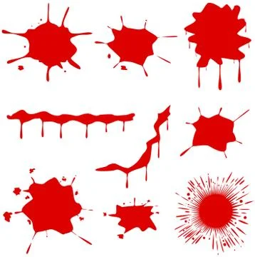 Blood drop icon vector set Stock Illustration