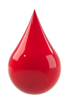 Blood drop isolated on white Stock Illustration