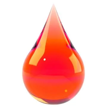 Blood drop isolated on white Illustrazione stock